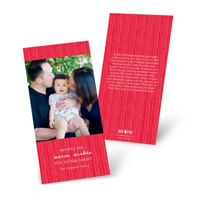 Knit Pattern -- Vintage Holiday Photo Cards