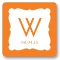 Modern Monogram -- Wedding Favor Stickers