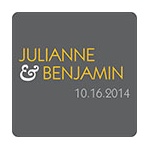 Modern Message -- Wedding Favor Stickers