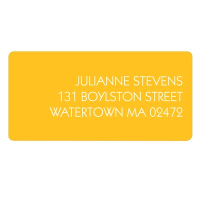 Modern Message -- Wedding Address Label