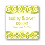 Vintage Pattern -- Wedding Favor Stickers