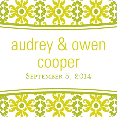 Vintage Pattern -- Wedding Favor Stickers