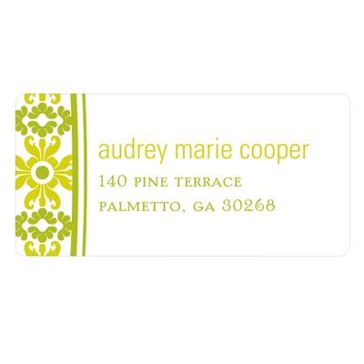 Vintage Pattern -- Wedding Return Address Labels