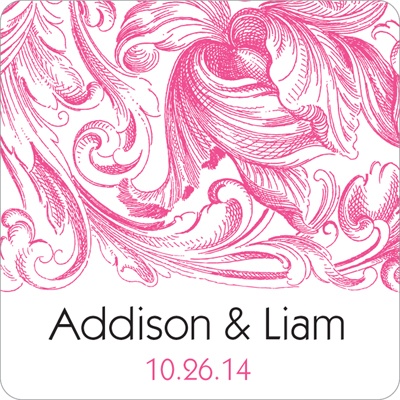 Chic Blossoms -- Wedding Favor Stickers