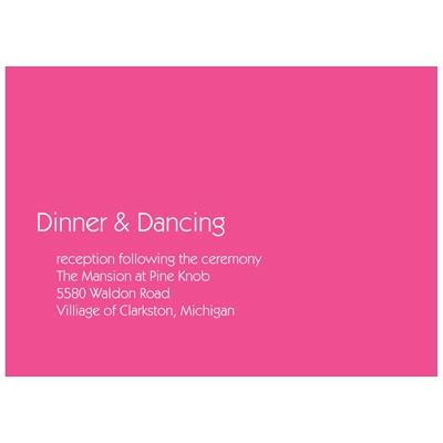 Chic Simplicity -- Wedding Invitation Reception Cards
