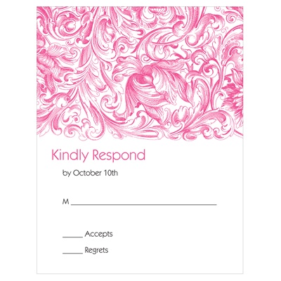Chic Blossoms -- Wedding Reply Cards