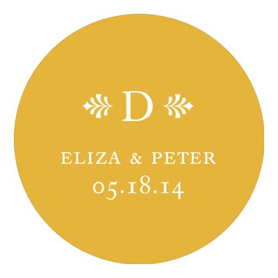 Circle the Newlyweds -- Wedding Favor Stickers