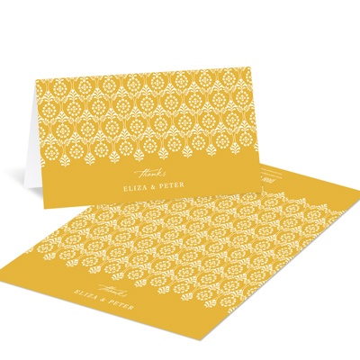 THE GOLDEN TICKET -- BOY PHOTO BIRTH ANNOUNCEMENT, 2in. x 4in. Folded Holiday Card