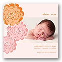 Floral Wonder -- Photo Baby Girl Birth Announcements