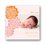 Floral Wonder -- Photo Baby Girl Birth Announcements