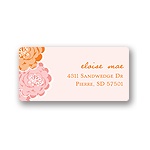 Peek-a-Boo Flowers in Pink -- New Baby Address Labels