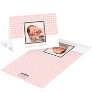 Gingham Print Treatment in Pink 