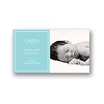 Elegant Greeting for a Boy -- Baby Photo Birth Announcements