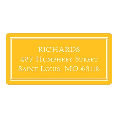Double Framed -- Baby Return Address Labels