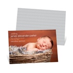 Simply Stated -- Baby Boy Photo Birth Announcements