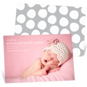 Simply Stated -- Baby Girl Photo Birth Announcements