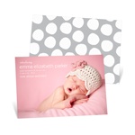Simply Stated -- Baby Girl Photo Birth Announcements