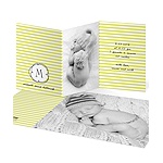 Striped and Swirled Monogram -- Chic Baby Announcements