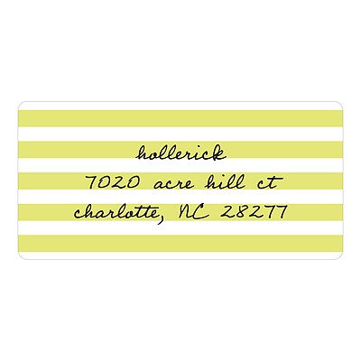 Striped and Scripted -- Address Labels
