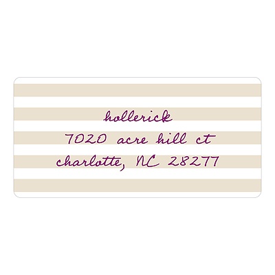 Striped and Scripted -- Address Labels
