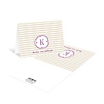 Stripes and Swirls Monogram -- Personalized Baby Thank You Notes