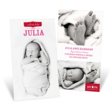 Welcome Baby Girl -- Picture Baby Announcements