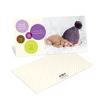 Charming Classic Circles in Purple -- Modern Photo Birth Announcements