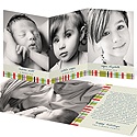 Photo Blocks and Stripes -- Trifold Holiday Cards