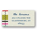 Stripes Meet Vintage Style -- Personalized Christmas Address Labels