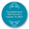 Chic Winter Delight -- Round Christmas Address Labels