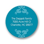 Chic Winter Delight -- Round Christmas Address Labels