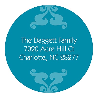 Chic Winter Delight -- Round Christmas Address Labels
