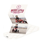 Merry Little Monogram -- Trifold Photo Christmas Cards