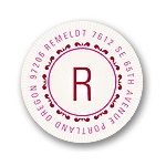 Merry Little Monogram -- Gift Tag Stickers