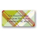 Trendy Plaid -- Christmas Return Address Labels