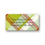 Trendy Plaid -- Christmas Return Address Labels
