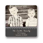 Sketch Scallop Border -- Photo Return Address Labels
