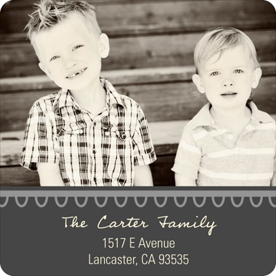 Sketch Scallop Border -- Photo Return Address Labels
