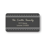 Sketch Scallop Border -- Christmas Card Address Labels