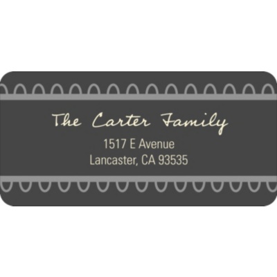 Sketch Scallop Border -- Christmas Card Address Labels