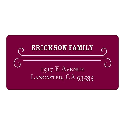 Classic Borders -- Personalized Holiday Return Address Labels
