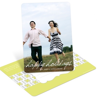 Simple Script Vertical Photo Postcards -- Modern Christmas Cards