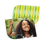 Vintage Pattern in Green -- Christmas Greeting Photo Cards