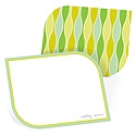 Vintage Pattern in Green -- Personalized Stationery