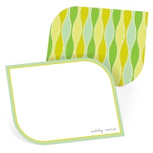Vintage Pattern in Green -- Personalized Stationery