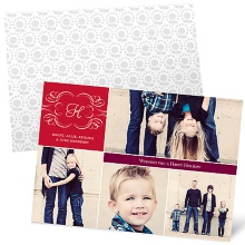 Elegant Collage -- Monogram Christmas Cards