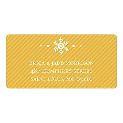 Single Snowflake -- Winter Address Labels