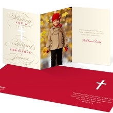 Blessed Wishes -- Religious Photo Christmas Cards