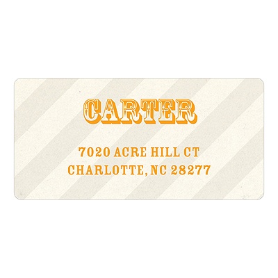 Subtle Stripes -- Birthday Address Labels