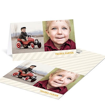 Subtle Stripes - Kids Birthday Thank You Cards
